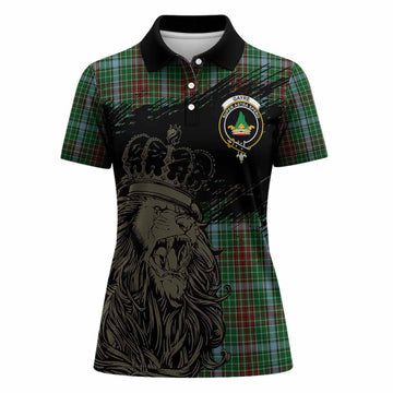 Gayre Tartan Crest Women Polo Shirt Crowned Lion Heritage Style