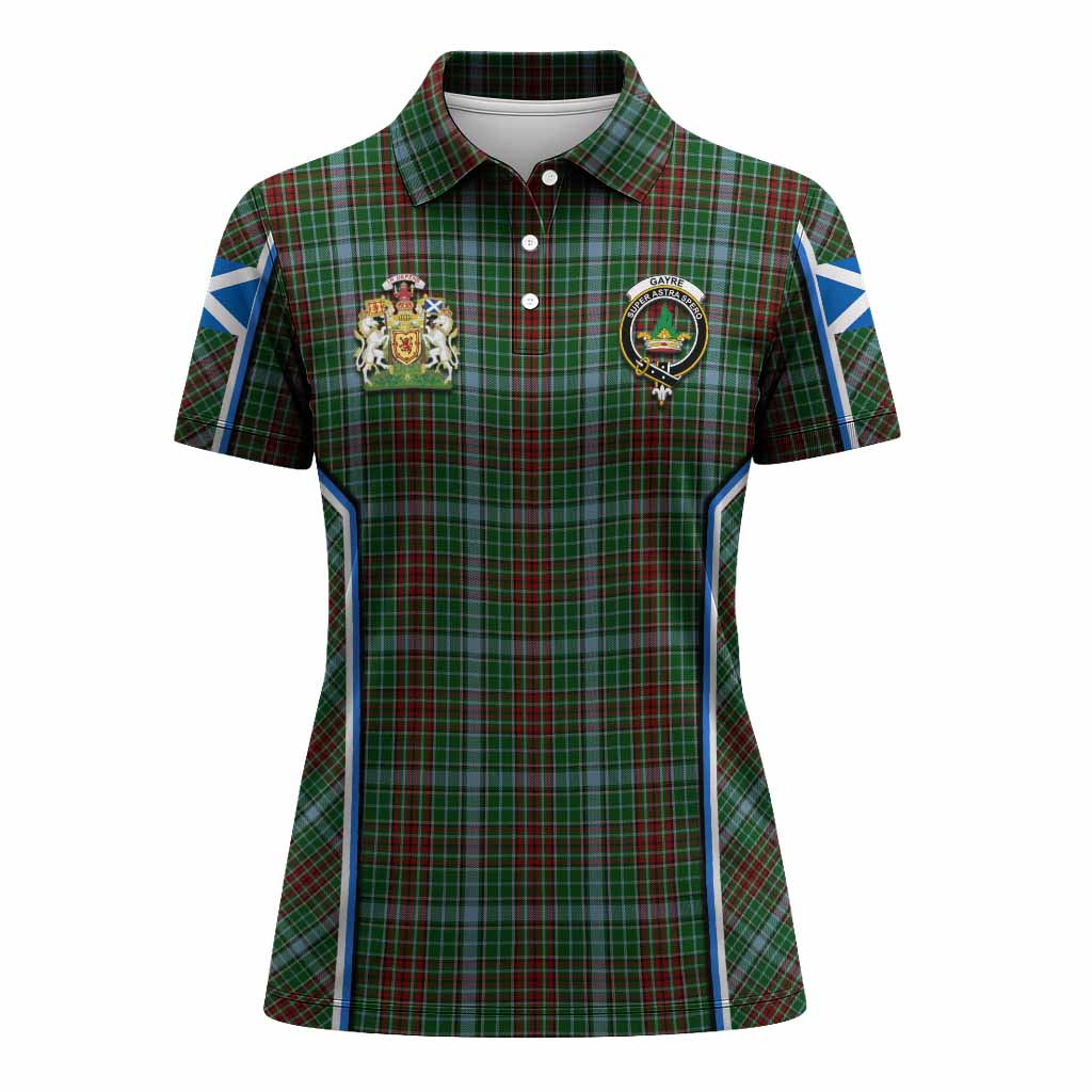 Gayre Tartan Crest Women's Polo Shirt Scotland Coat of Arm Flag Style - Tartan Vibes Clothing