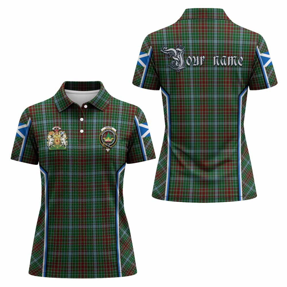 Gayre Tartan Crest Women's Polo Shirt Scotland Coat of Arm Flag Style - Tartan Vibes Clothing
