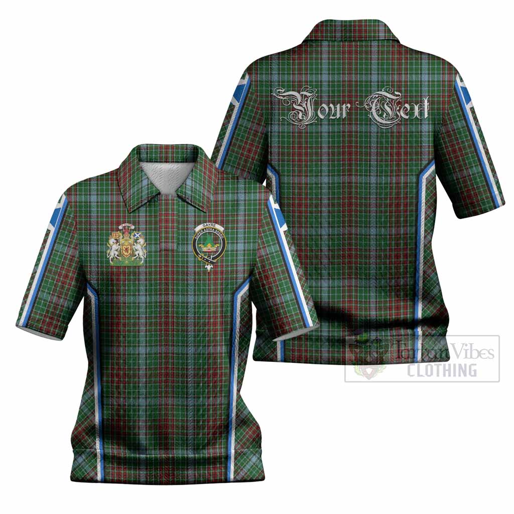 Gayre Tartan Crest Women’s Polo Sweater Top Scotland Coat of Arm Flag Style