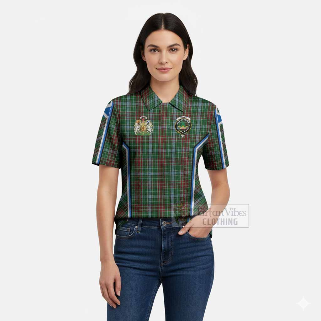 Gayre Tartan Crest Women’s Polo Sweater Top Scotland Coat of Arm Flag Style