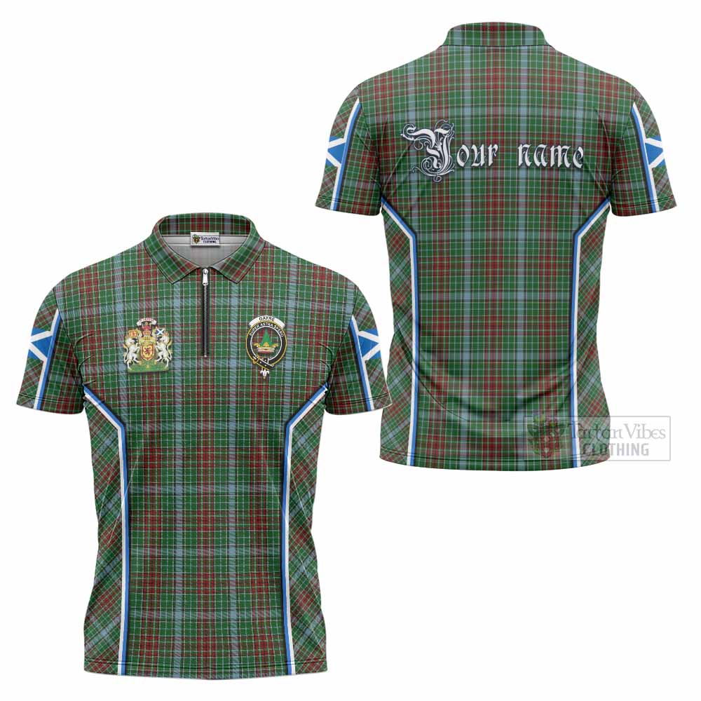 Gayre Tartan Crest Zipper Polo Shirt Scotland Coat of Arm Flag Style - Tartan Vibes Clothing