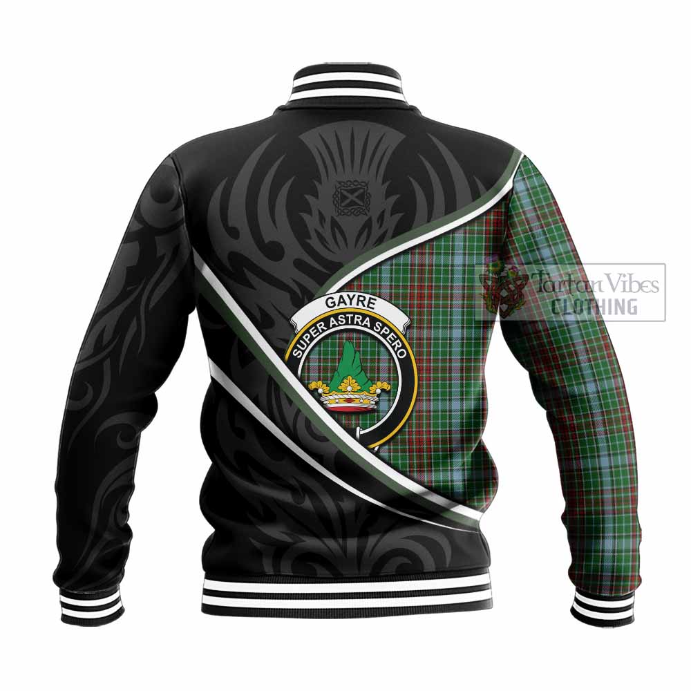 Gayre Tartan Family Crest Baseball Jacket Celtic Scottish Thistle Floral - Tartan Vibes Clothing