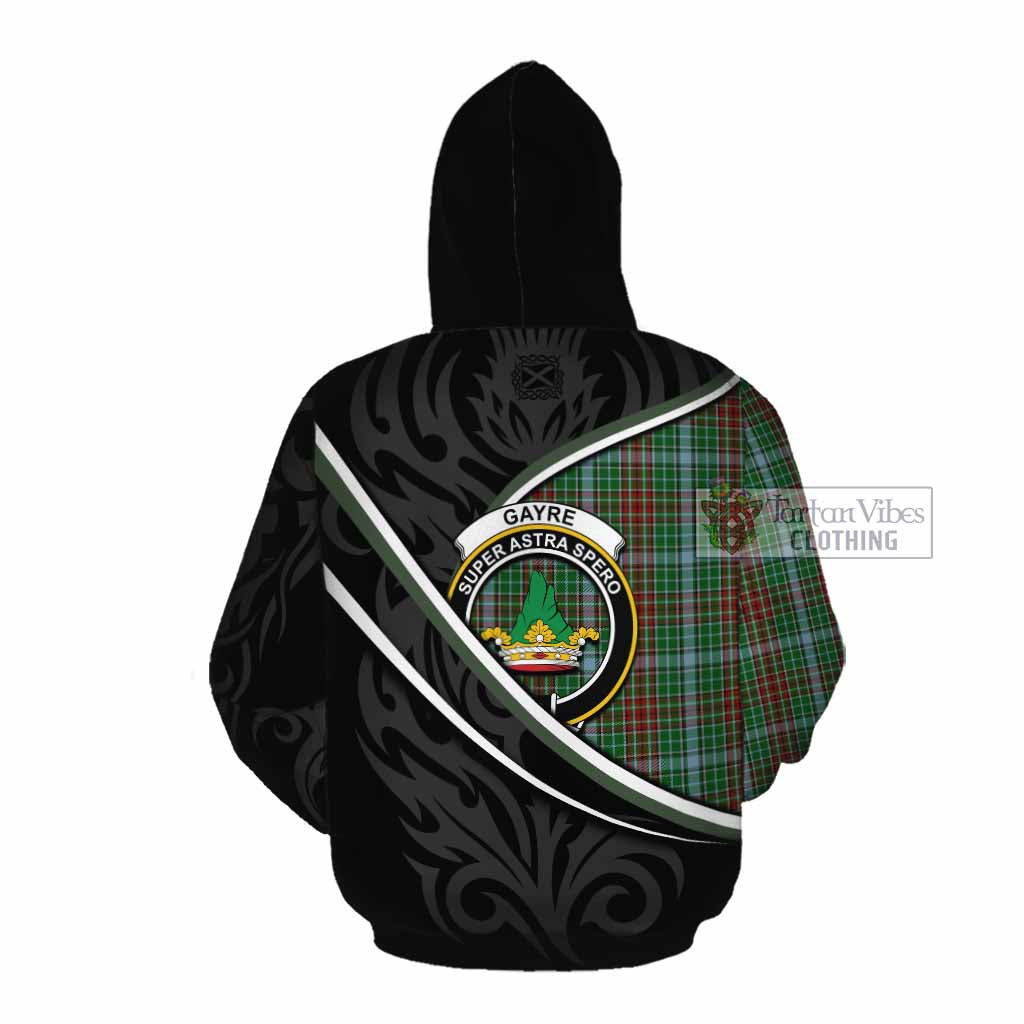 Gayre Tartan Family Crest Cotton Hoodie Celtic Scottish Thistle Floral - Tartan Vibes Clothing