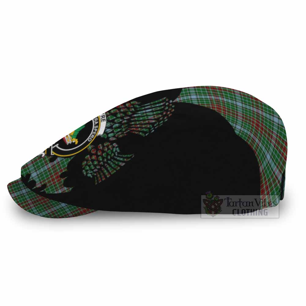 Gayre Tartan Family Crest Flat Cap, Jeff Cap Scotland Thistle Floral