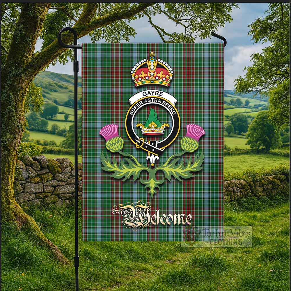 Gayre Tartan Family Crest Garden Flag Royal Thistle Welcome Style - Tartan Vibes Clothing