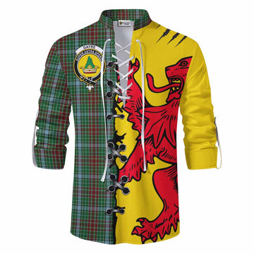 Gayre Tartan Family Crest Ghillie Kilt Shirt Lion Rampant Honor