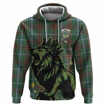 Gayre Tartan Family Crest Hoodie Crowned Lion Roaring