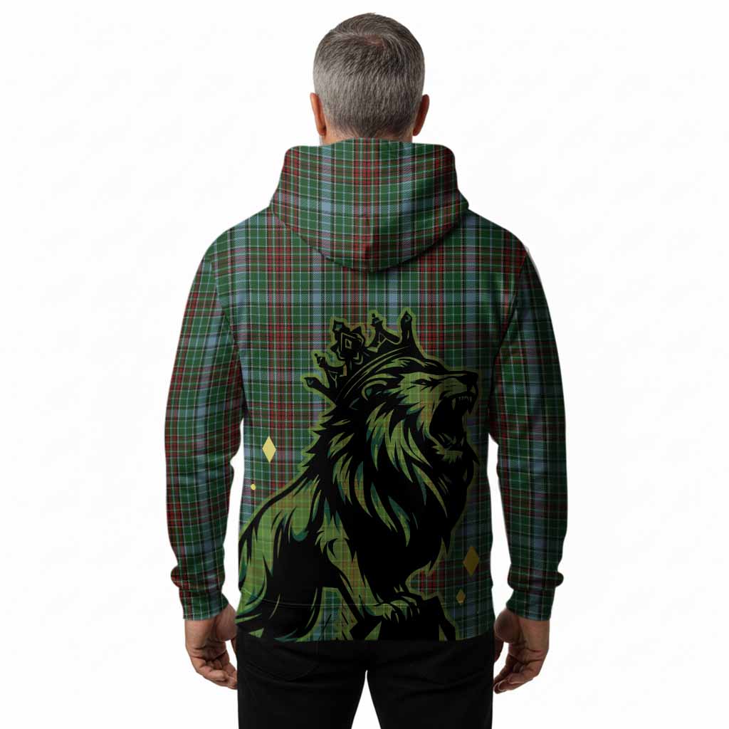 Gayre Tartan Family Crest Hoodie Crowned Lion Roaring
