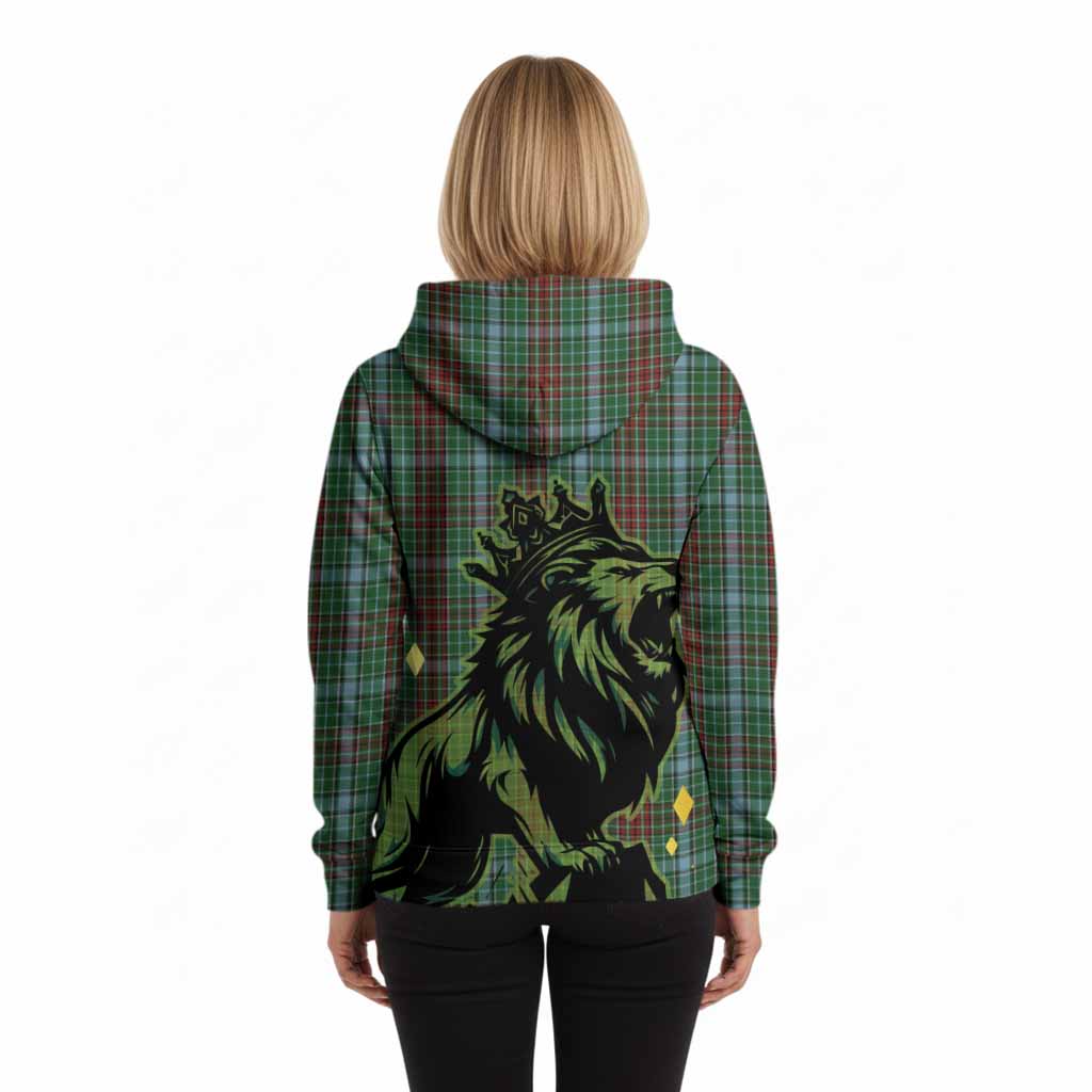 Gayre Tartan Family Crest Hoodie Crowned Lion Roaring