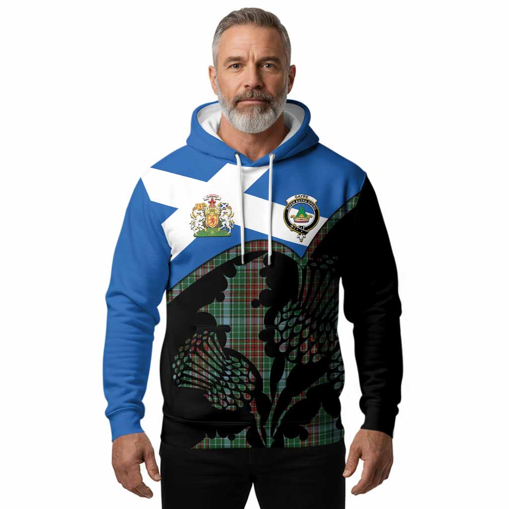 Gayre Tartan Family Crest Hoodie Scotland Thistle Floral Flag Style