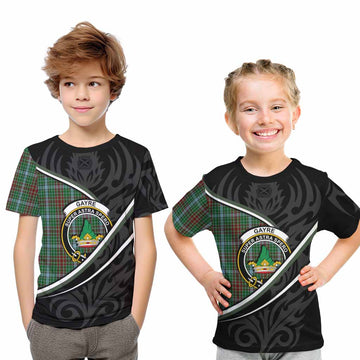 Gayre Tartan Family Crest Kid T-shirt Celtic Scottish Thistle Floral