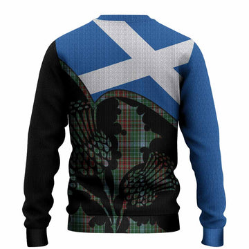 Gayre Tartan Family Crest Knitted Sweater Scotland Thistle Floral Flag Style