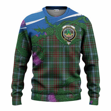 Gayre Tartan Family Crest Knitted Sweater Thistle in Minimalism