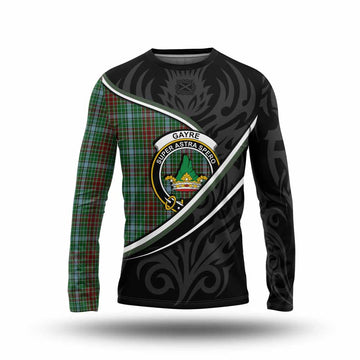 Gayre Tartan Family Crest Long Sleeve T-Shirt Celtic Scottish Thistle Floral - Tartan Vibes Clothing