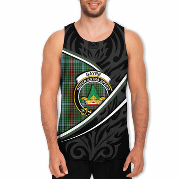 Gayre Tartan Family Crest Men Tank Top Celtic Scottish Thistle Floral