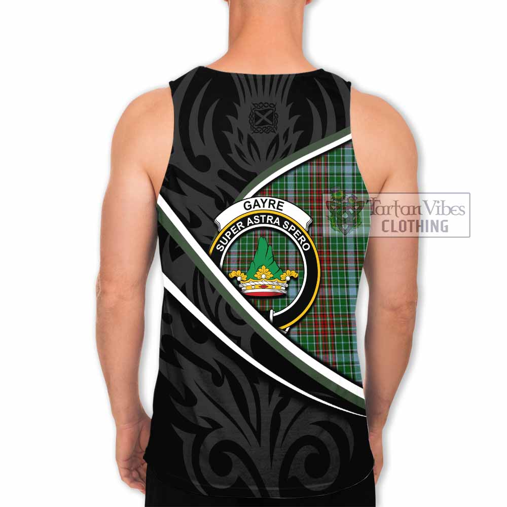 Gayre Tartan Family Crest Men Tank Top Celtic Scottish Thistle Floral - Tartan Vibes Clothing