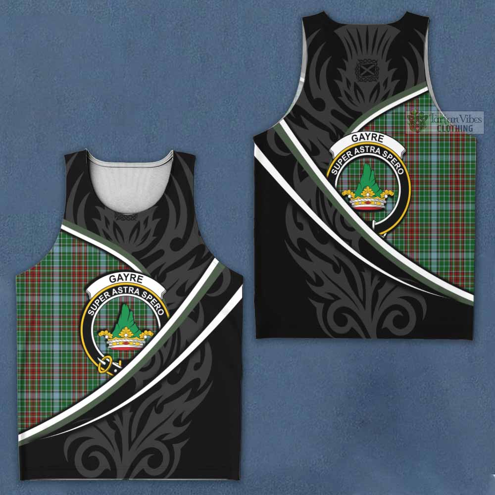 Gayre Tartan Family Crest Men Tank Top Celtic Scottish Thistle Floral - Tartan Vibes Clothing