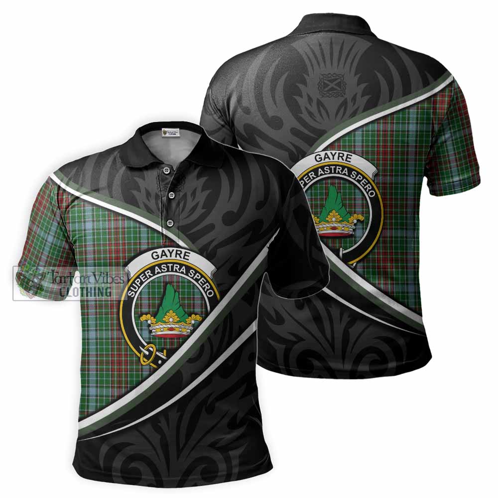 Gayre Tartan Family Crest Polo Shirt Celtic Scottish Thistle Floral - Tartan Vibes Clothing