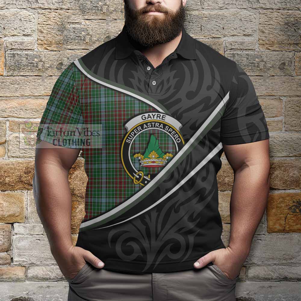 Gayre Tartan Family Crest Polo Shirt Celtic Scottish Thistle Floral - Tartan Vibes Clothing