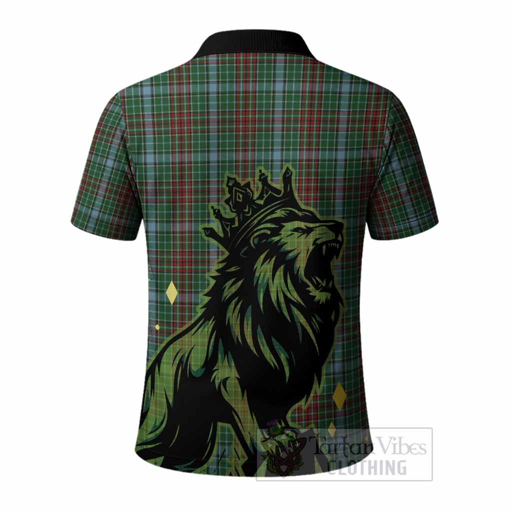 Gayre Tartan Family Crest Polo Shirt Crowned Lion Roaring