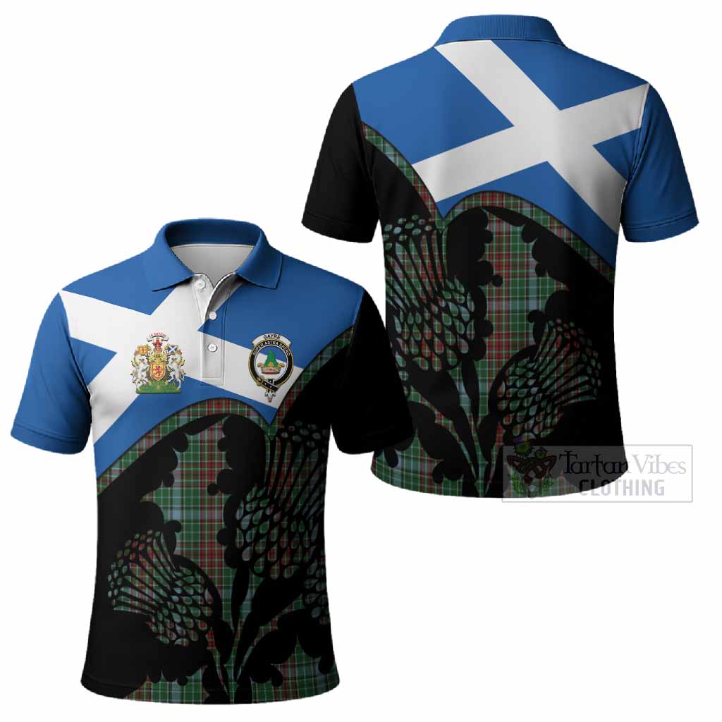 Gayre Tartan Family Crest Polo Shirt Scotland Thistle Floral Flag Style