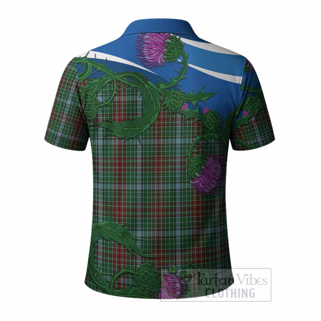 Gayre Tartan Family Crest Polo Shirt Thistle in Minimalism