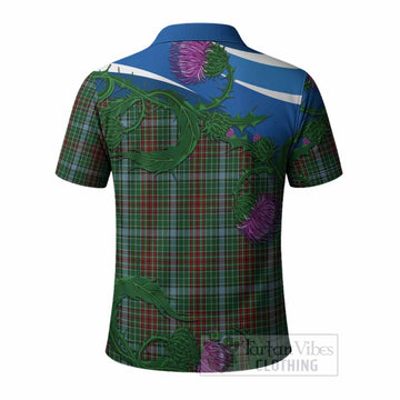Gayre Tartan Family Crest Polo Shirt Thistle in Minimalism