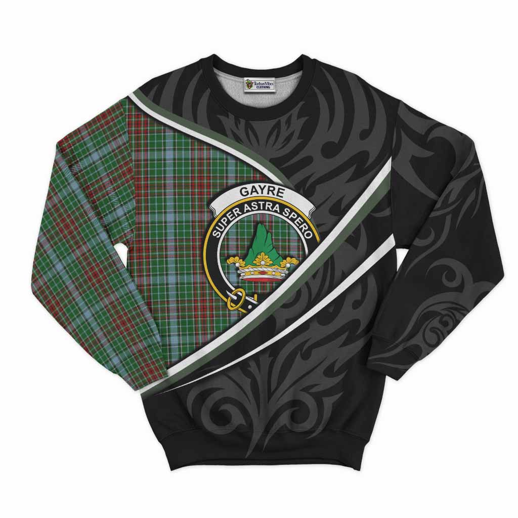 Gayre Tartan Family Crest Sweatshirt Celtic Scottish Thistle Floral - Tartan Vibes Clothing