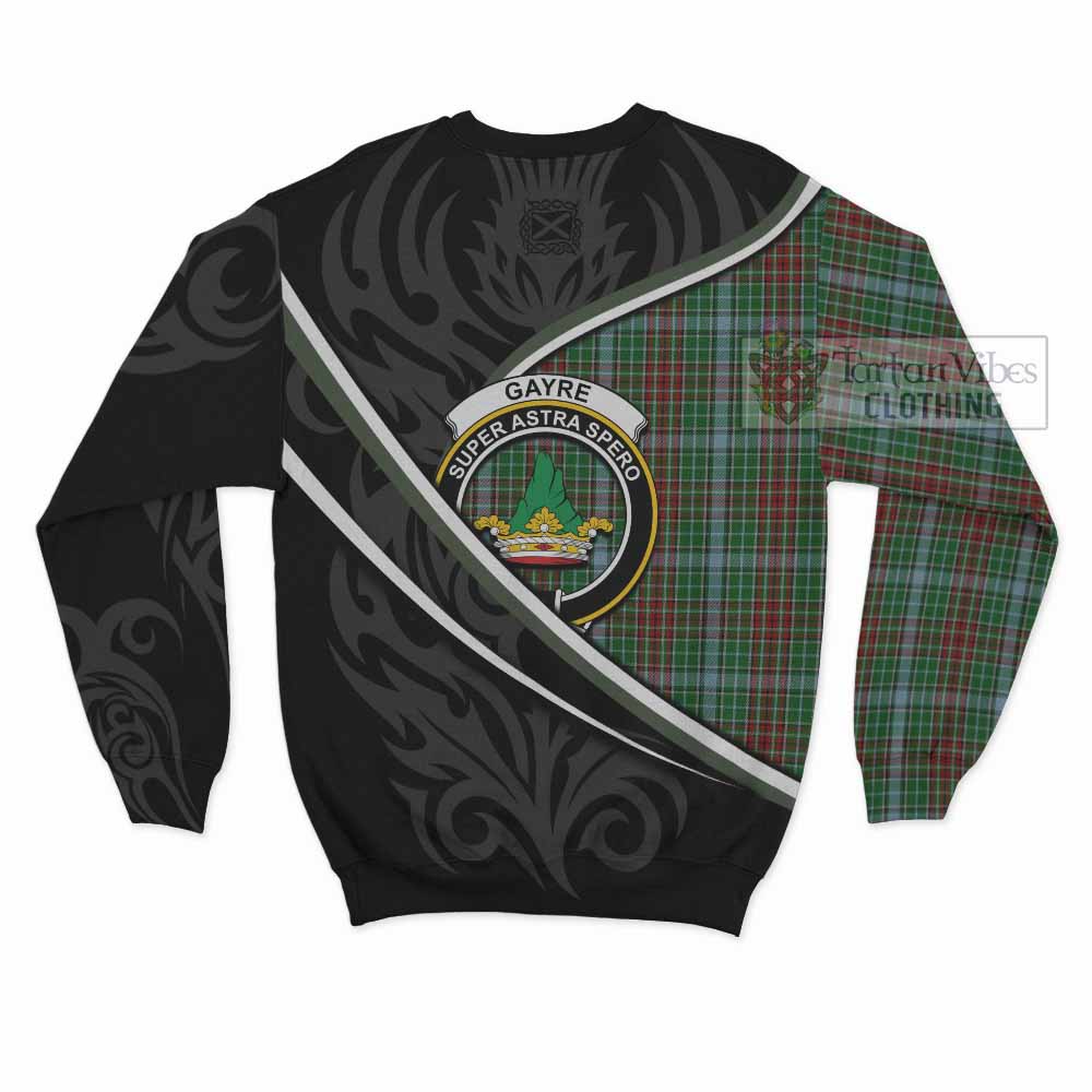 Gayre Tartan Family Crest Sweatshirt Celtic Scottish Thistle Floral - Tartan Vibes Clothing