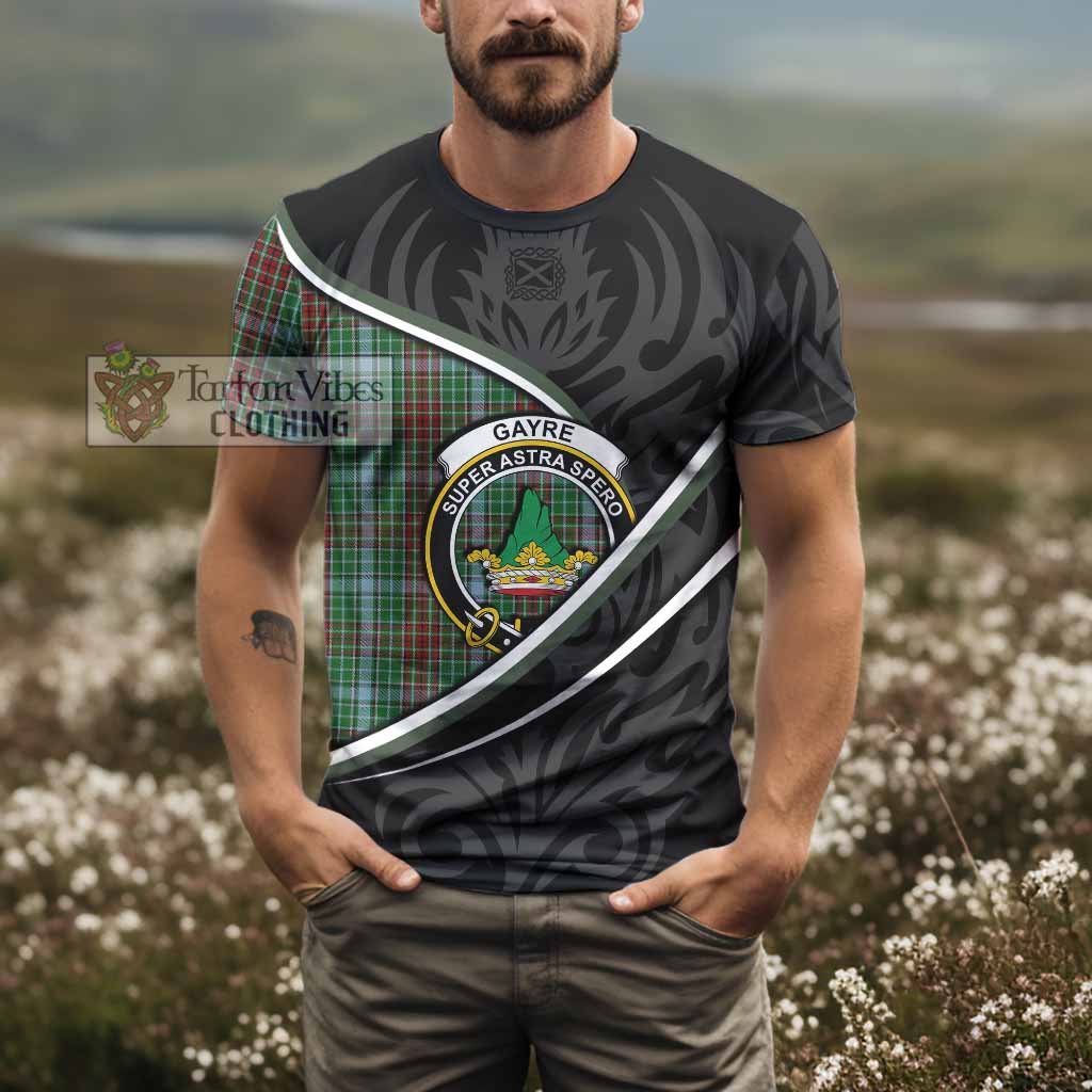 Gayre Tartan Family Crest T-shirt Celtic Scottish Thistle Floral - Tartan Vibes Clothing
