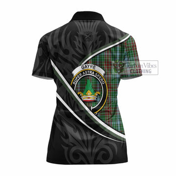Gayre Tartan Family Crest Women's Polo Shirt Celtic Scottish Thistle Floral - Tartan Vibes Clothing