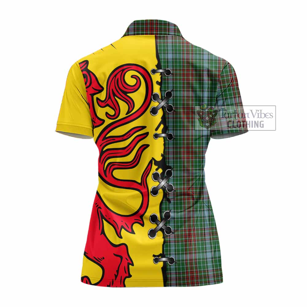 Gayre Tartan Family Crest Women's Polo Shirt Lion Rampant Honor - Tartan Vibes Clothing