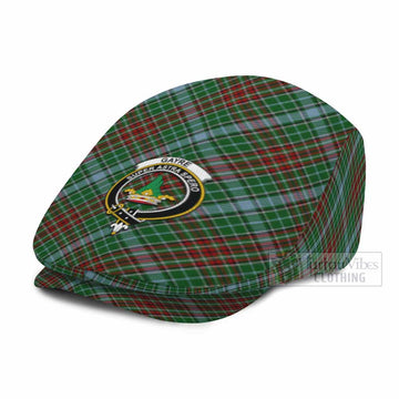 Gayre Tartan Flat Cap, Jeff Cap Cross Style with Family Crest