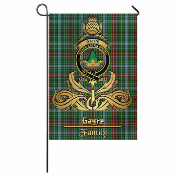 Gayre Tartan Garden Flag with Highland Thistle Cherish Family Crest Style