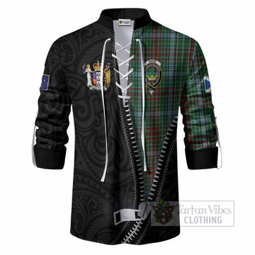 Gayre Tartan Ghillie Shirt New Zealand Pattern Unique Zipper Stylized