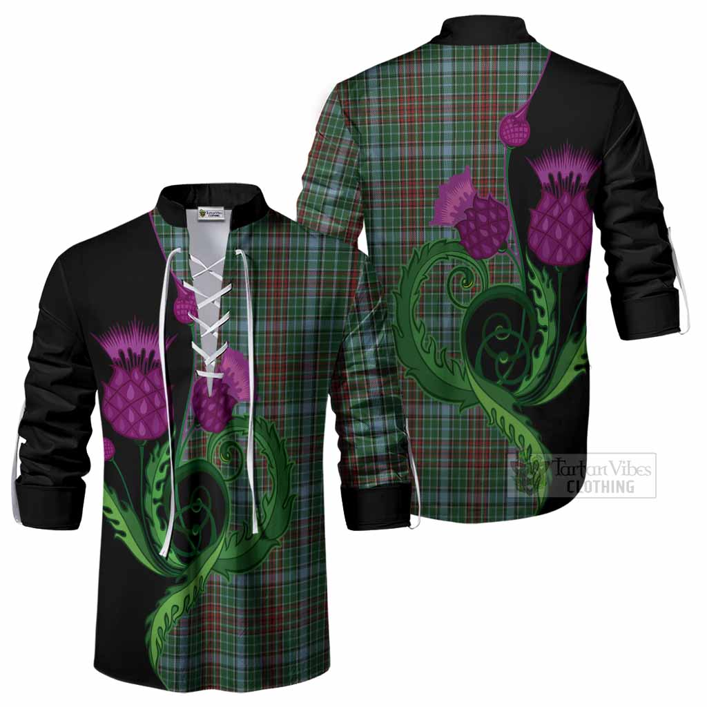 Gayre Tartan Ghillie Shirt Traditional Scottish Thistle