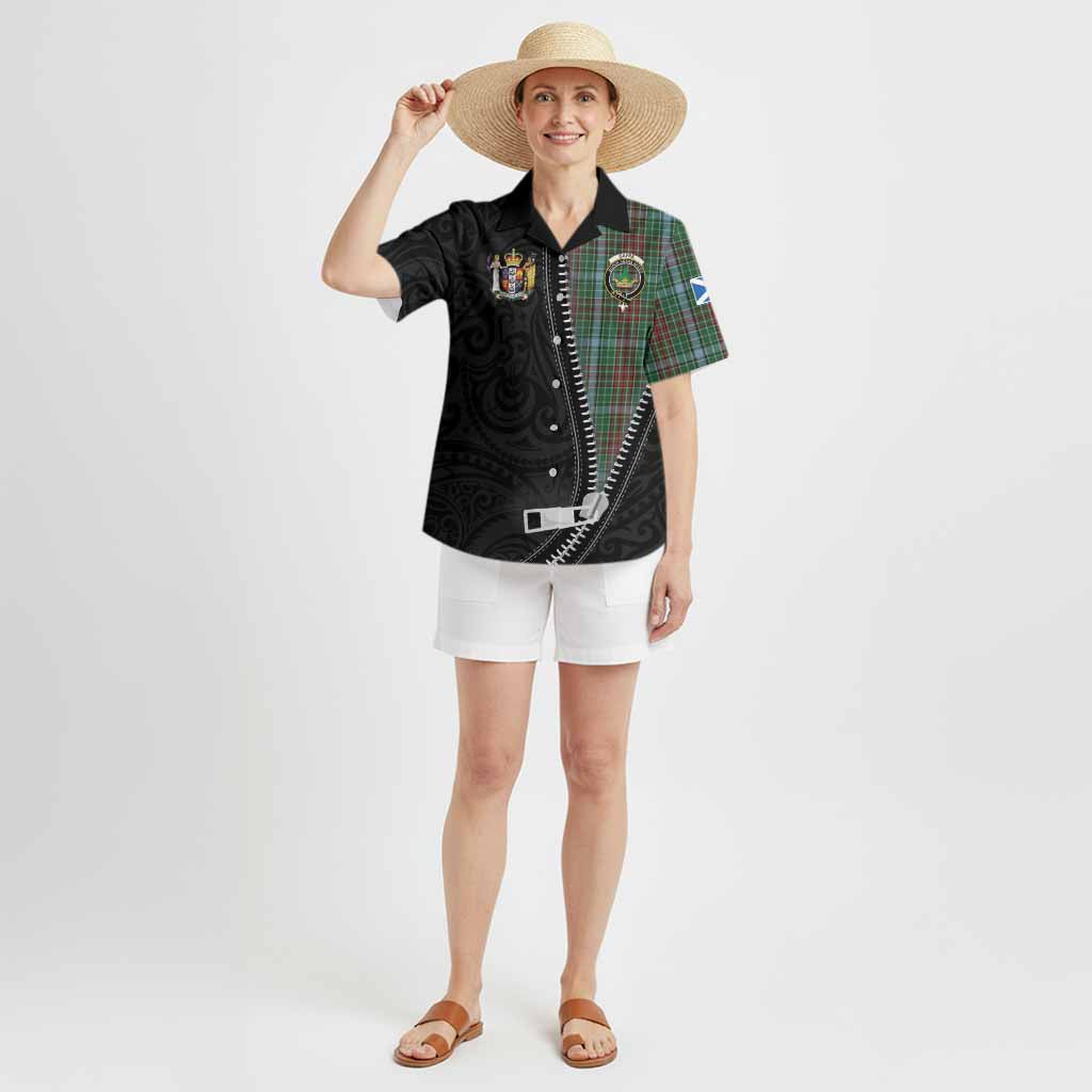 Gayre Tartan Hawaiian Shirt New Zealand Pattern Unique Zipper Stylized