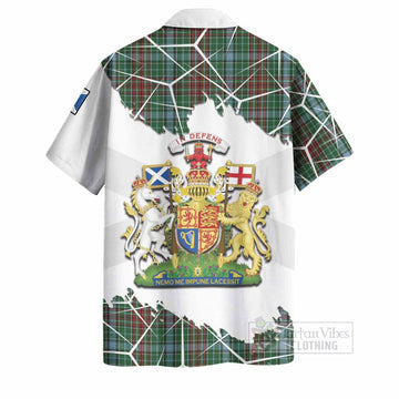 Gayre Tartan Hawaiian Shirt with Family Crest and Lion Rampant Grunge Style