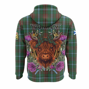 Gayre Tartan Hoodie Scottish Thistle Heilan Coo