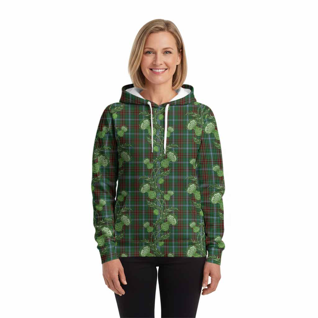 Gayre Tartan Hoodie Seamless Scottish Thistle Flowers