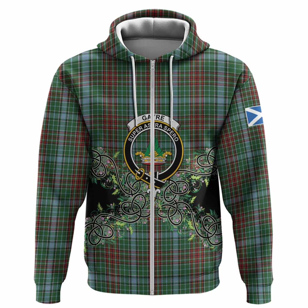 Gayre Tartan Hoodie Thistle Scottish Spirit