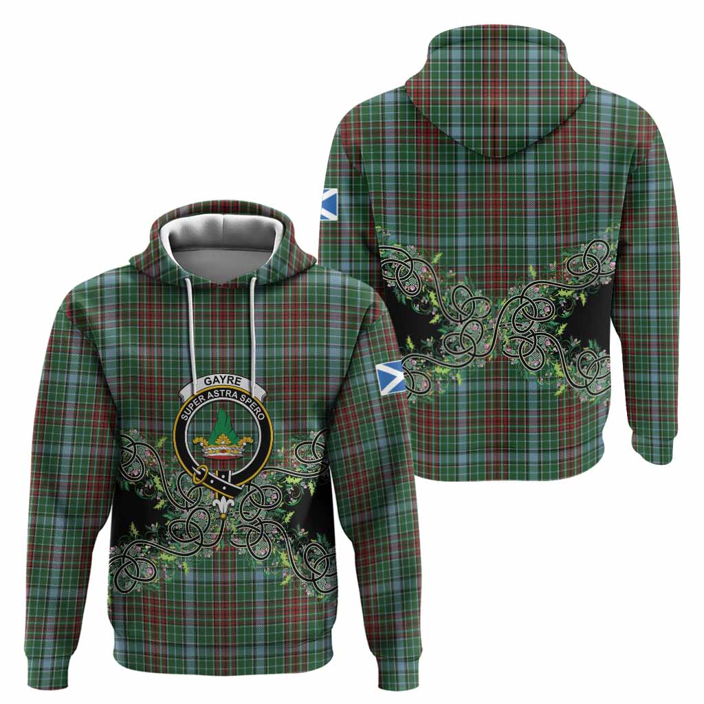 Gayre Tartan Hoodie Thistle Scottish Spirit