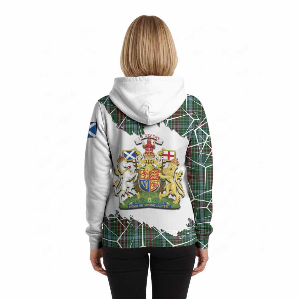 Gayre Tartan Hoodie with Family Crest and Lion Rampant Grunge Style