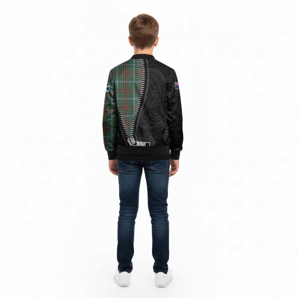 Gayre Tartan Kid Bomber Jacket New Zealand Pattern Unique Zipper Stylized