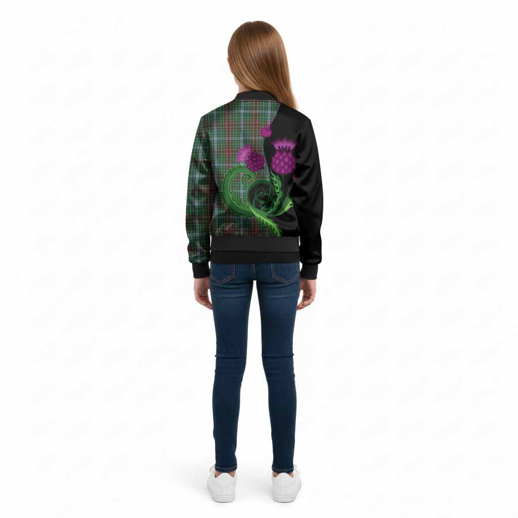 Gayre Tartan Kid Bomber Jacket Traditional Scottish Thistle