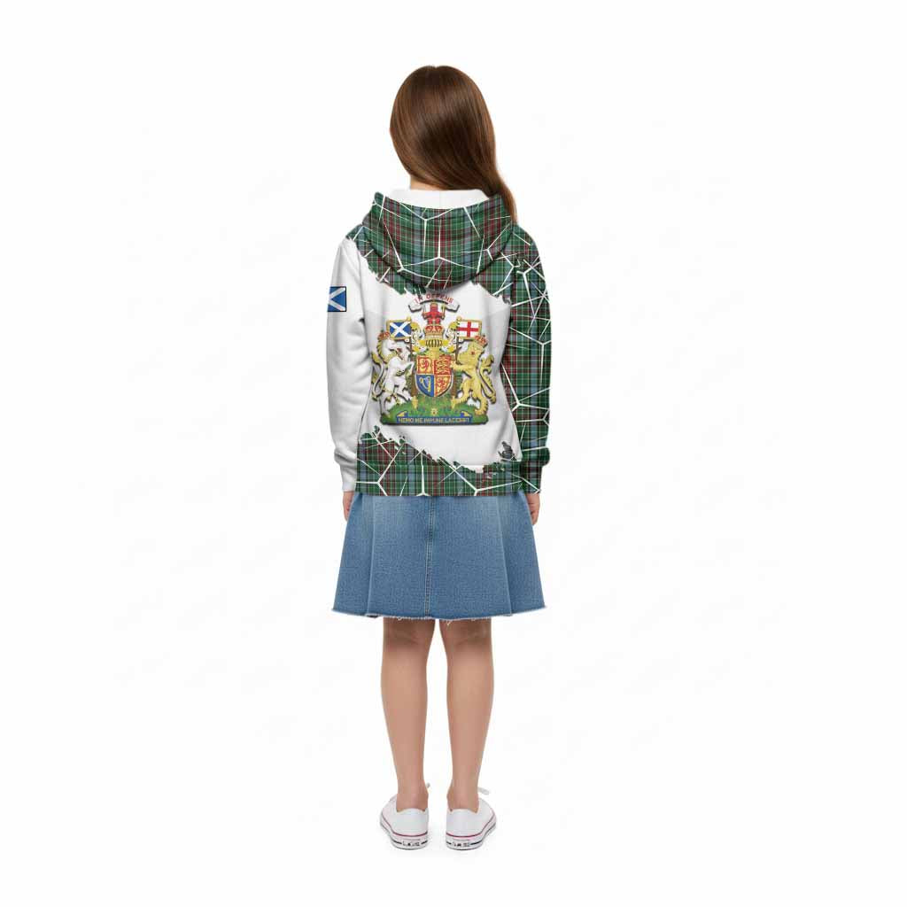 Gayre Tartan Kid Hoodie with Family Crest and Lion Rampant Grunge Style