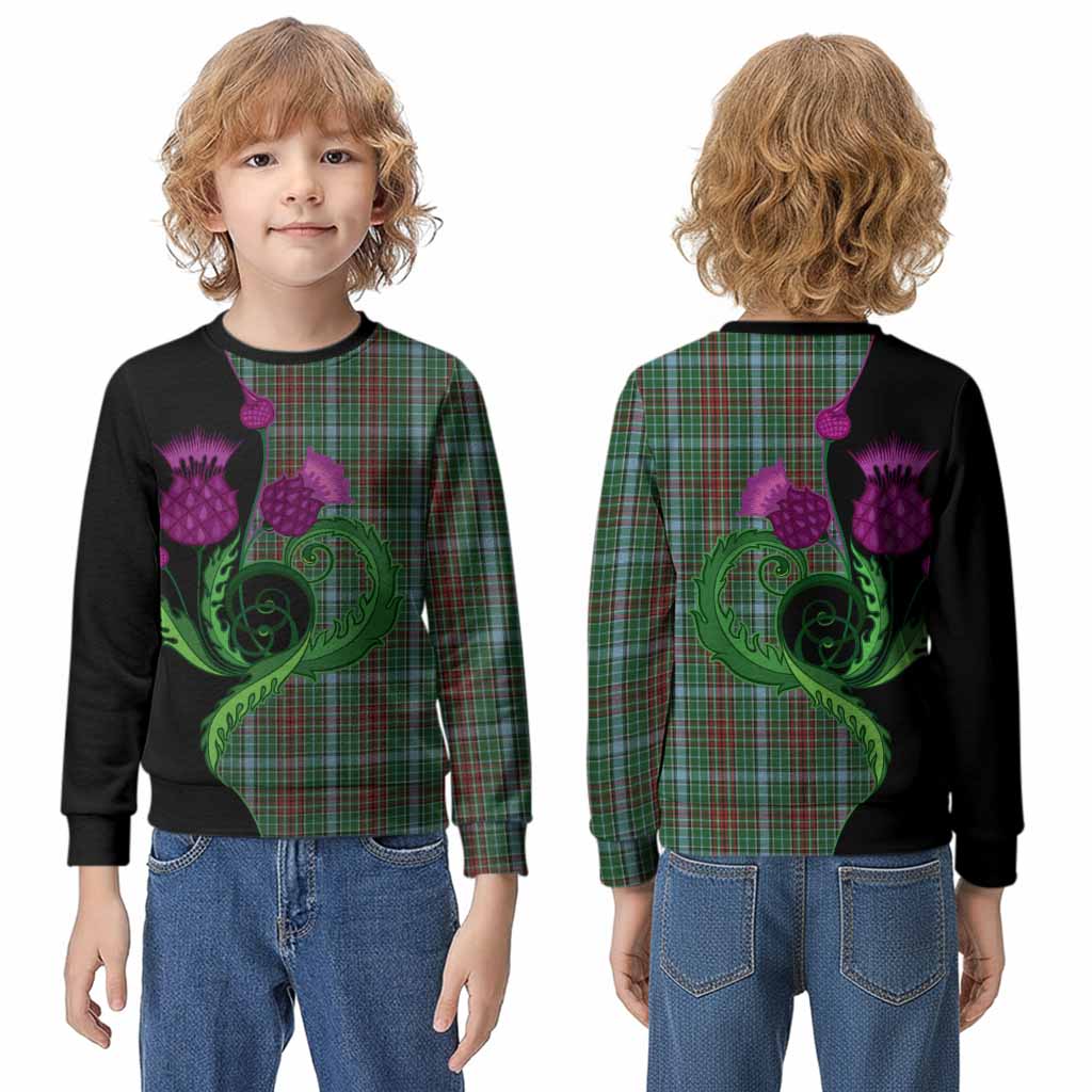 Gayre Tartan Kid Knitted Sweatshirt Traditional Scottish Thistle