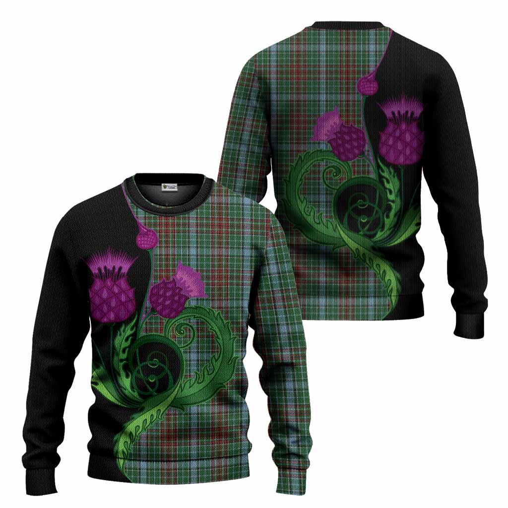 Gayre Tartan Knitted Sweater Traditional Scottish Thistle