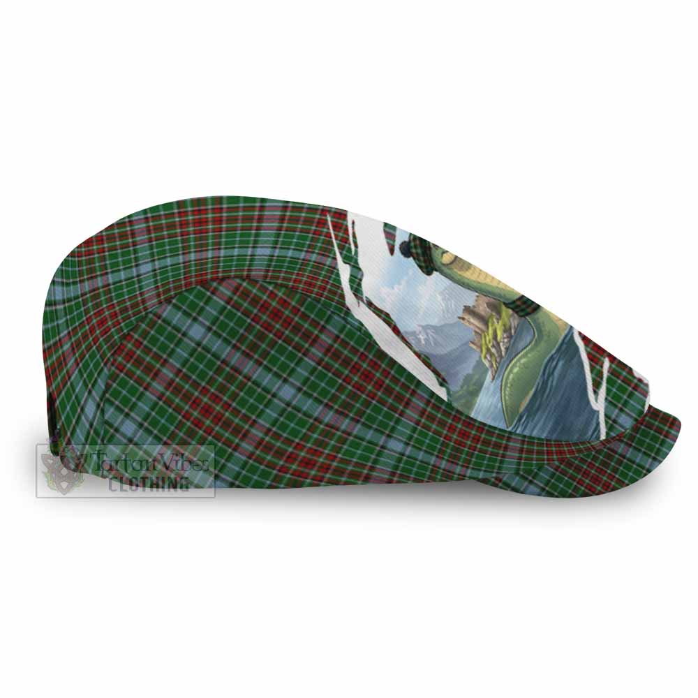 Gayre Tartan Loch Ness Monster Scottish Heritage Art Flat Cap, Jeff Cap